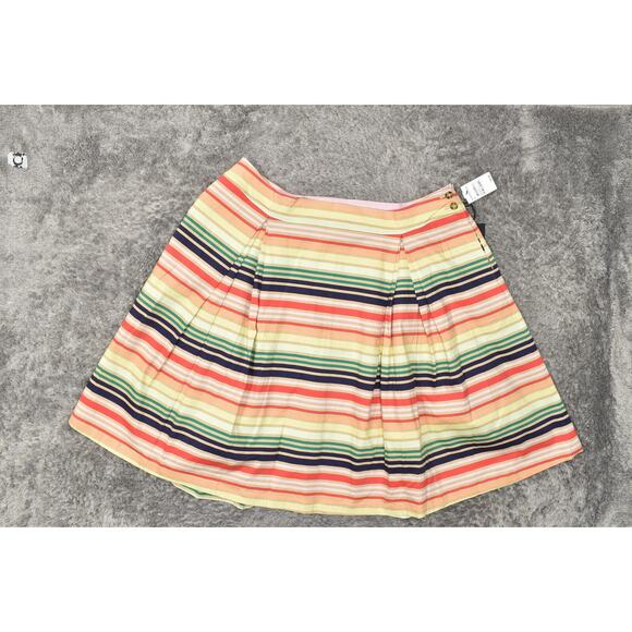 NEW Halogen X Atlantic-Pacific Pleated Skirt 3X Multicolor Striped Zip - Picture 2 of 8